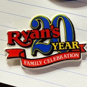 Ryan's 20‎ Year Celebration Pin Family Event Collectible Lapel Pin